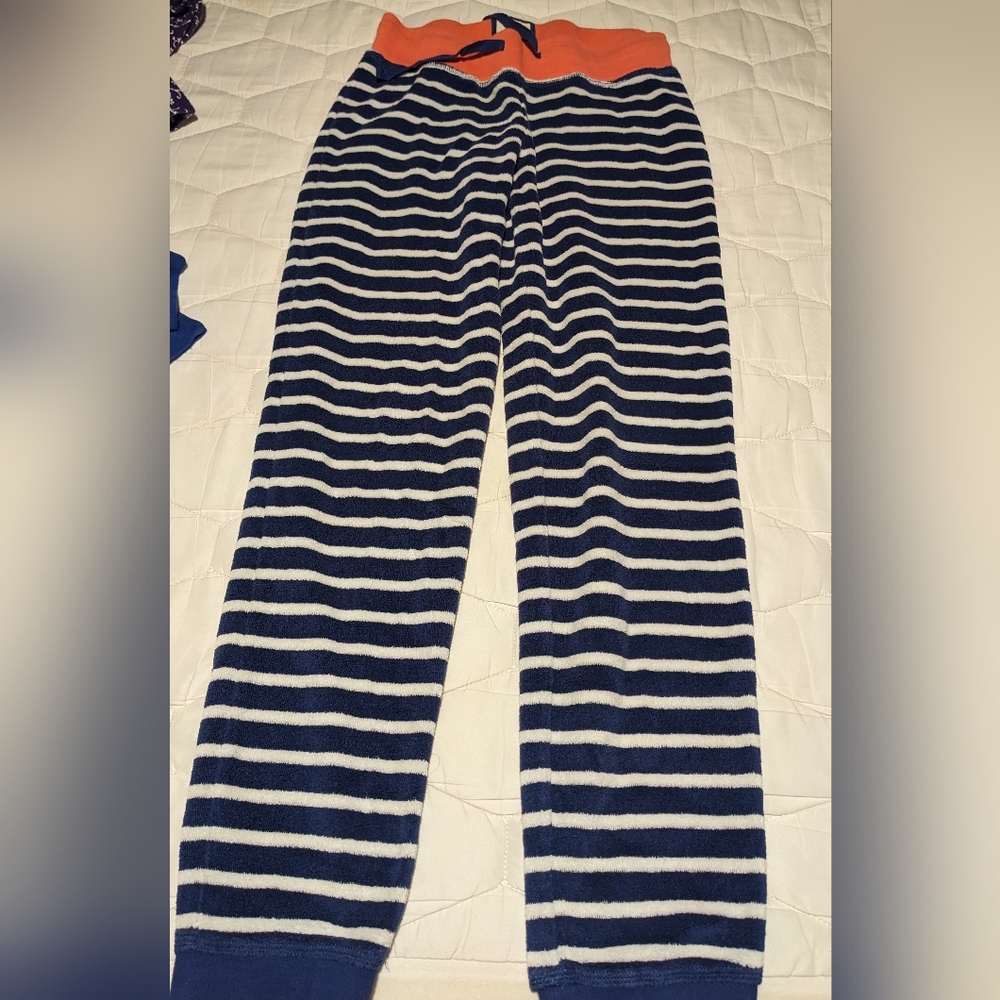 Mini Boden Striped Toweling Pants Size 12 Nwot
